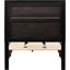 Lit simple avec rangement en noir avec poignées de tiroir à paillettes, bois d'ingénierie et sans base, structure biseautée en cristal de 49,26 po de hauteur avec tiroirs, support de matelas direct, 116,4 lb