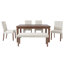 Ensemble de table de salle à manger de ferme 6 pièces Hearthstone avec structure robuste et sièges ergonomiques-115716361-115716363