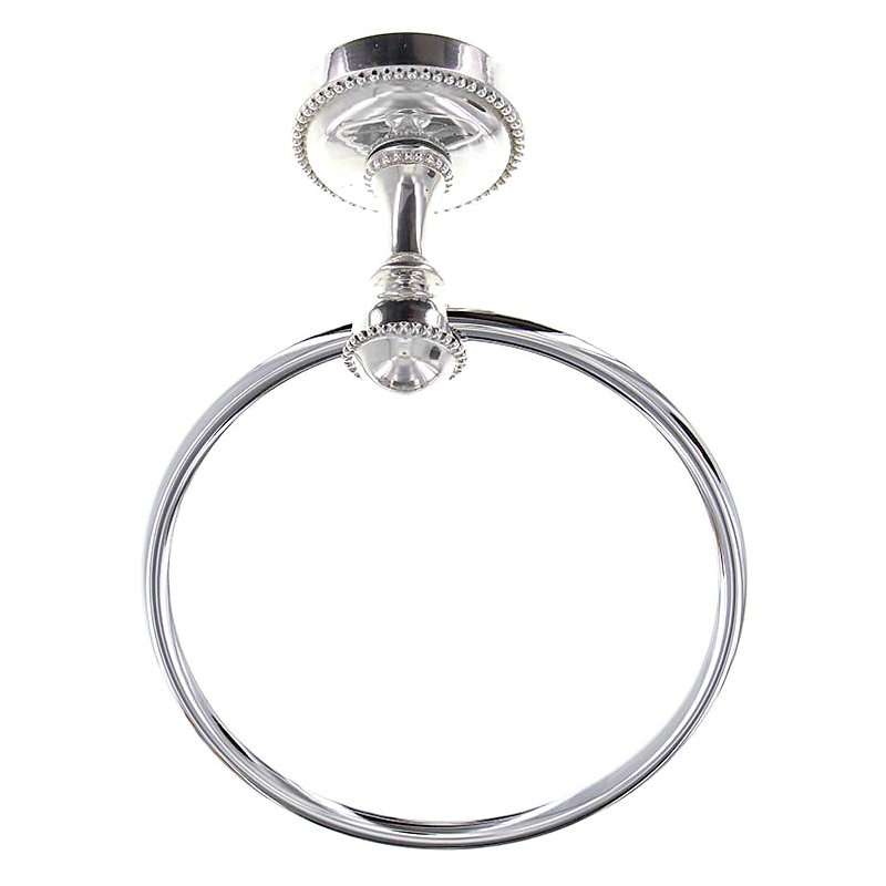 Sanzio Towel Ring, Polished Nickel
