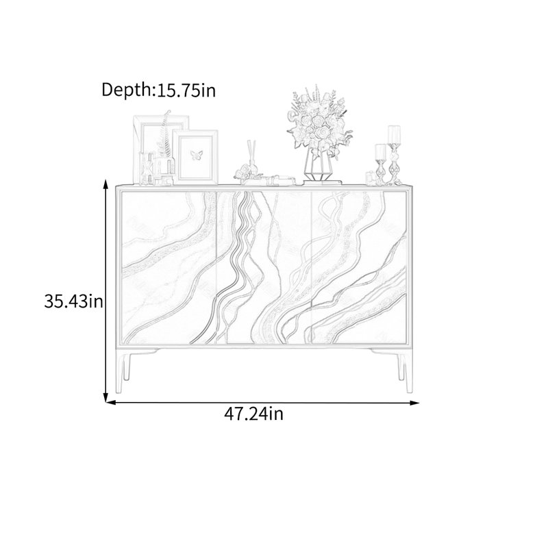 Fultz, 35.43" H x 47.24" W x 15.75" D