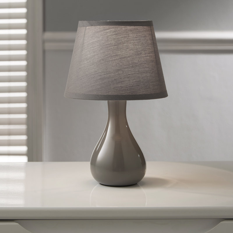 Calliah Ceramic Table Lamp, Grey