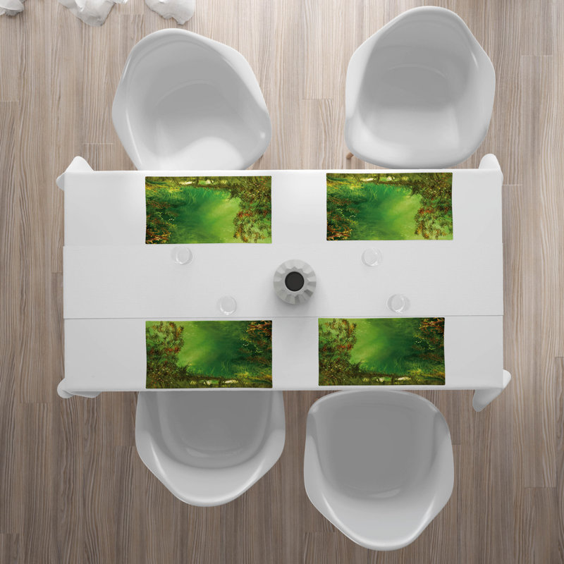 Polyester Floral Rectangle Placemat