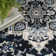 Tapis persan noir ivoire Passion