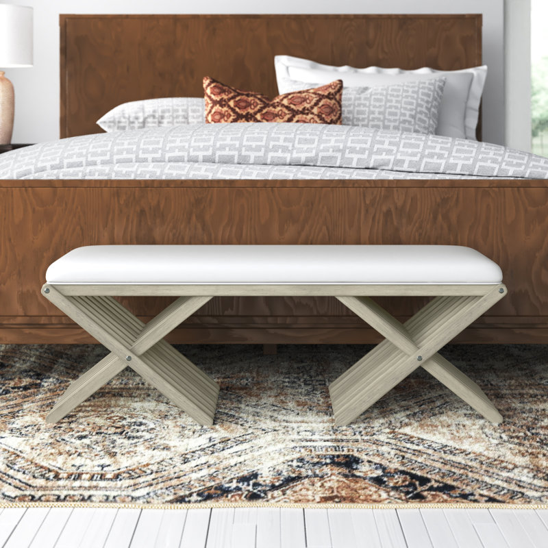 Trevor Linen Blend Upholstered Bench