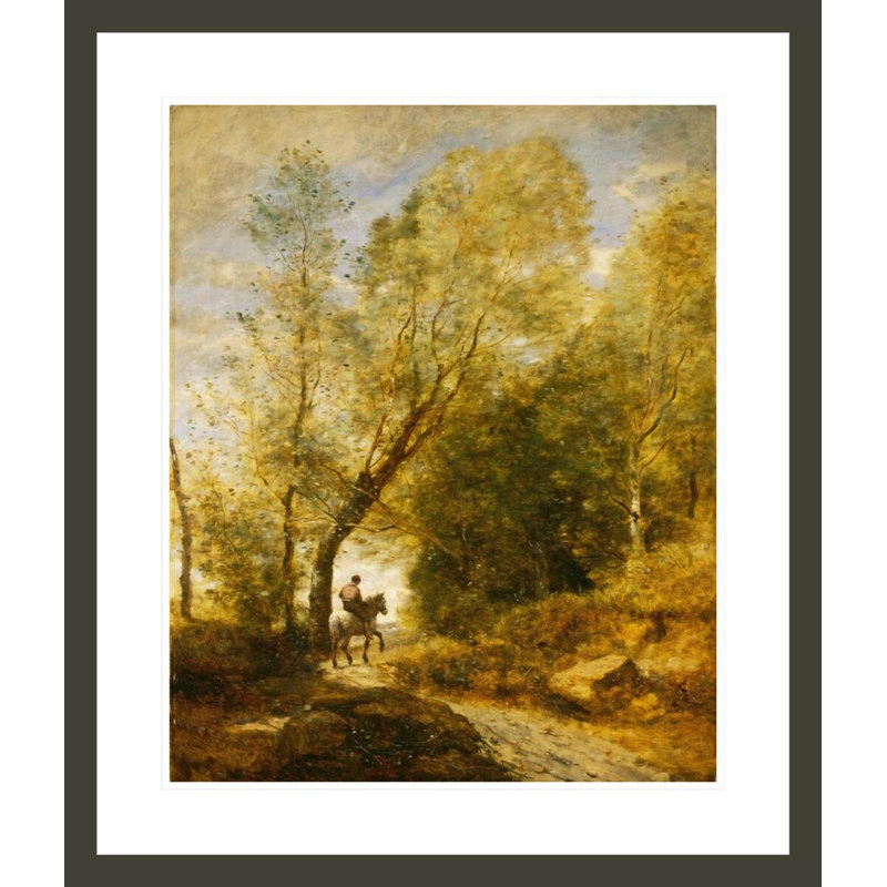 «The Forest of Coubron» par Jean-Baptiste-Camille Corot, impression giclée encadrée, H 27,55 po x l 23,5 po