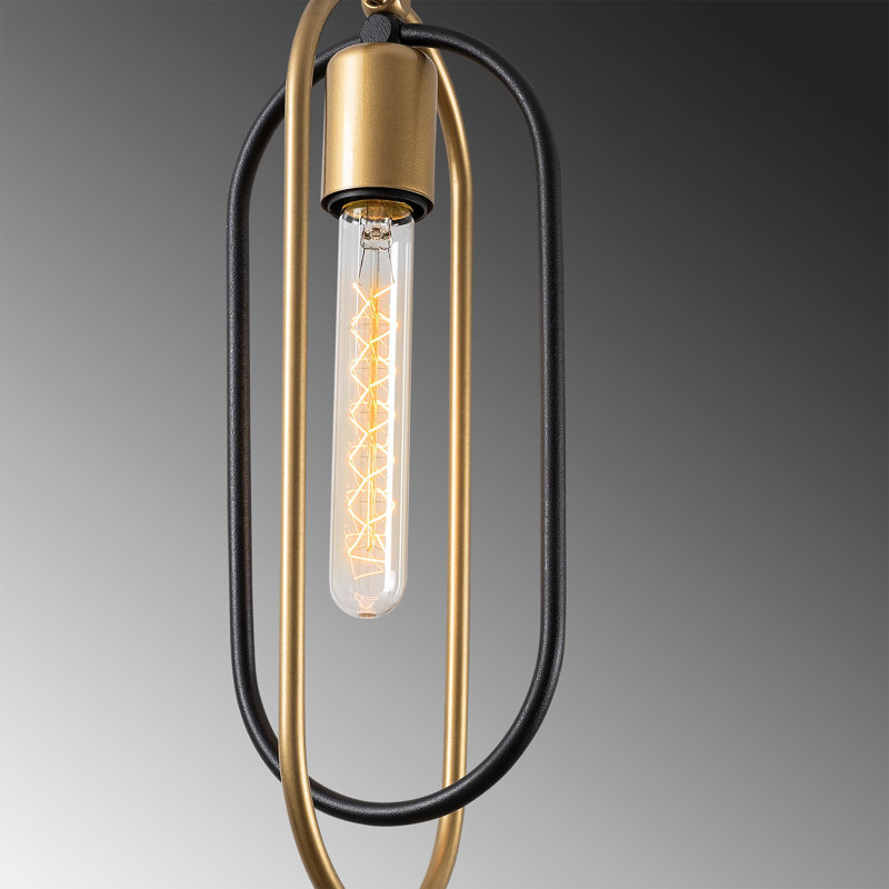 Keshawn 5 - Light Black/Gold Cluster Pendant