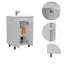 Ensemble de salle de bain 2 pièces, meuble-lavabo autoportant Acra + armoire à linge Magna