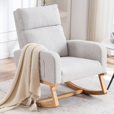 Wasilewski  Rocking Chair For Living Room with Solid Wood Leg