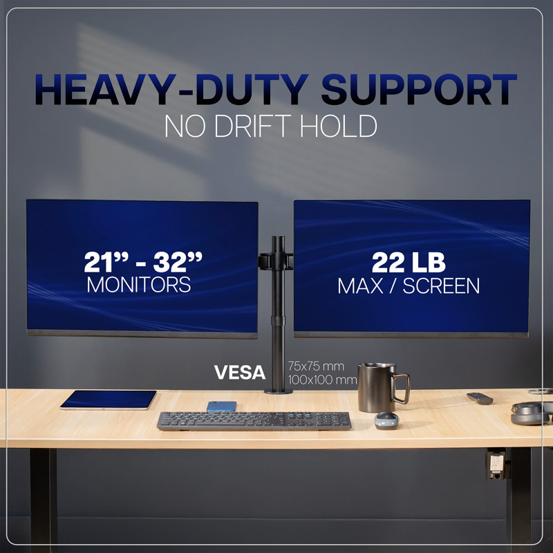 Dual Monitor 27" Array Desk Mount