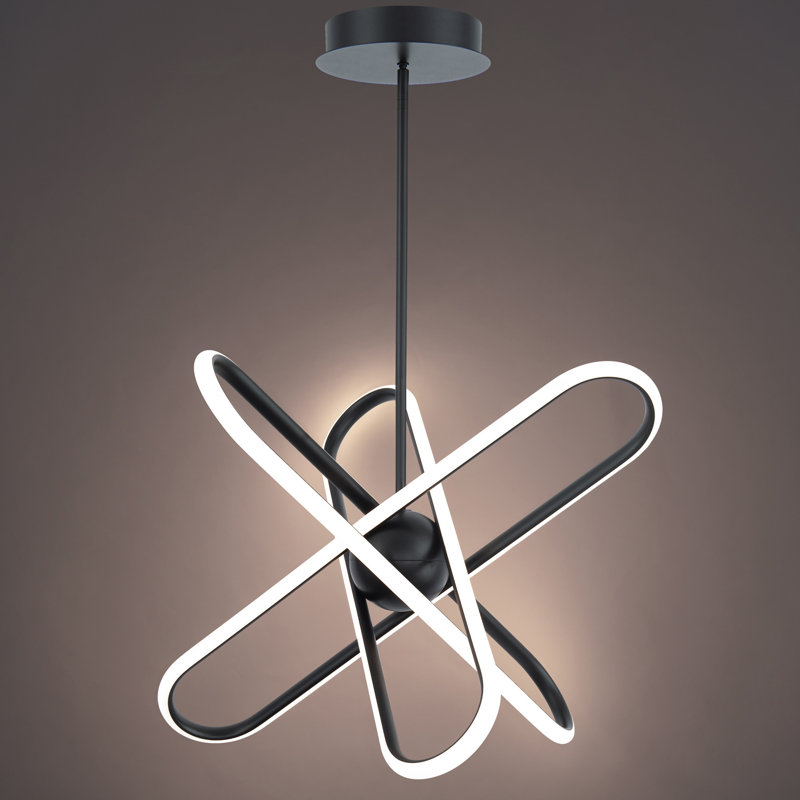 Valerius 3 - Light LED Chandelier, Black