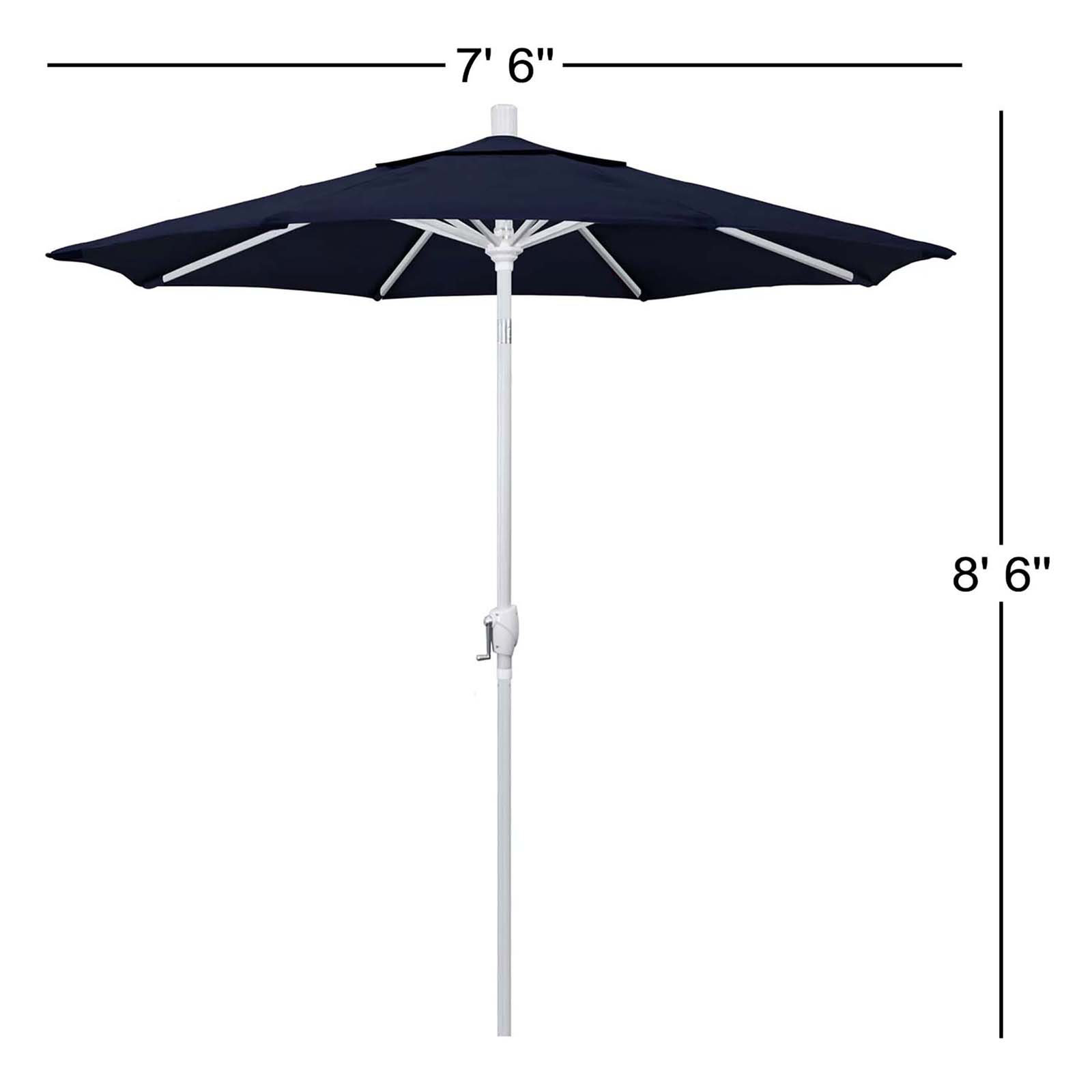 Wallach 90'' Outdoor Umbrella, Navy Blue- Olefin