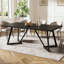 Grande table de salle à manger pour 6 à 8 personnes, cuisine rectangulaire moderne et table de salle à manger avec structure en métal robuste, mobilier de maison et de bureau polyvalent-727499787