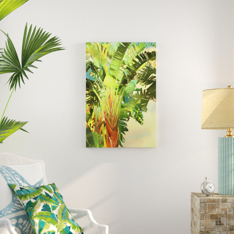 Bird Of Paradise Palm I by Melinda Bradshaw - Painting, 46cm H x 30cm W, Wrapped Canvas