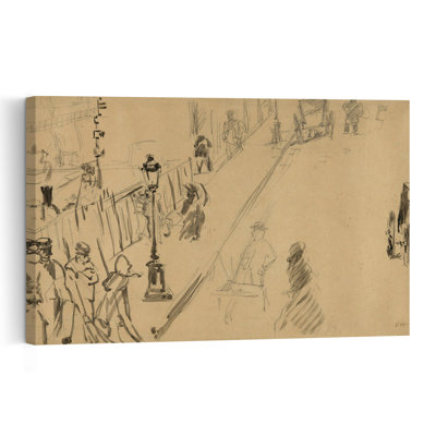 Rue Mosnier, C. 1878 Abstract Contemporary City Wall Art Print