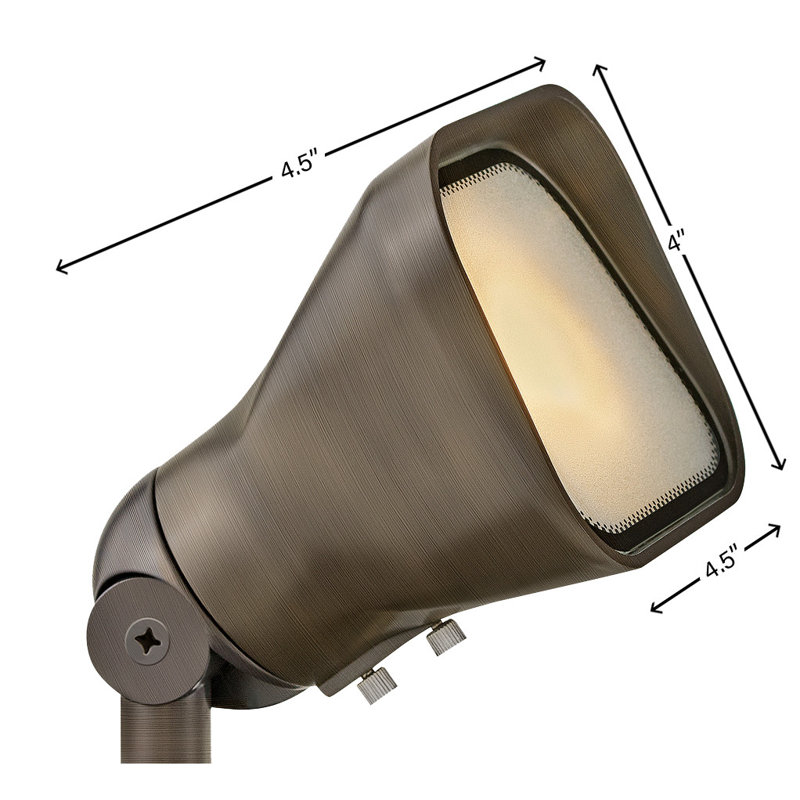 Accent 120V GU10 Outdoor Flood Light, Matte Bronze