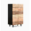 Armoire à chaussures moderne en bois massif noyer noir moderne