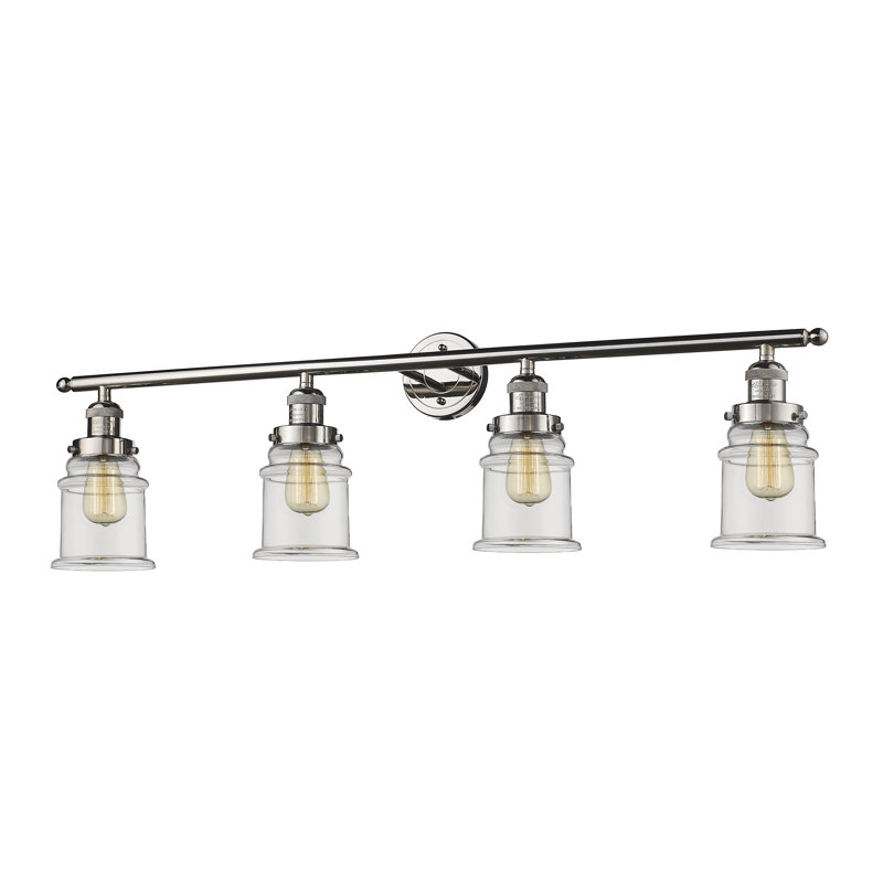 Éclairage de salle de bain à intensité variable 4 lumières Reyhani, Polished Nickel