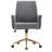 Mid-Back Liftable Office Chair, Striped Fabric, And Ergonomically Designed, Is An Excellent Choice For Working, Studying Or Relaxing. The Mid-Back Design Provides A Better Sitting Experience.Gray-124876013