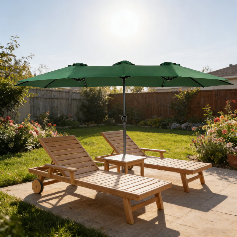 Parasol de marché rectangulaire 14,8 pi x 8,8 pi (sans base)