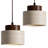 6'' Modern Natural Stone And Wood Pendant Light