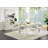 Ceramic Top And Light Gray Finish Dining Table