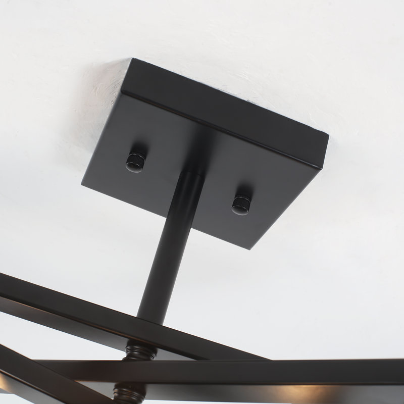 Ekber Semi Flush Mount, Matte Black