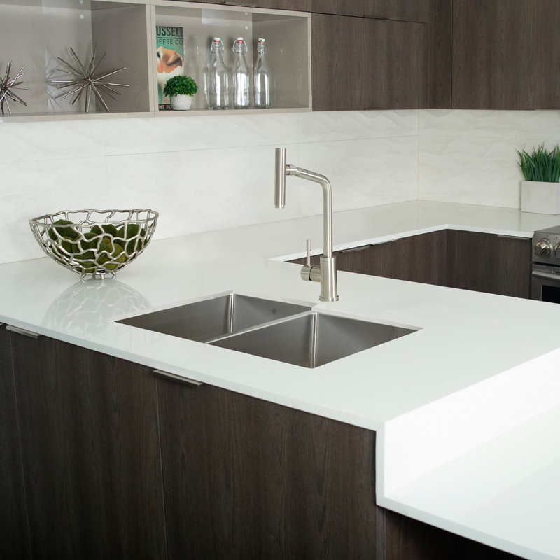 31.25'' L Double Bowl Stainless Steel Kitchen Sink