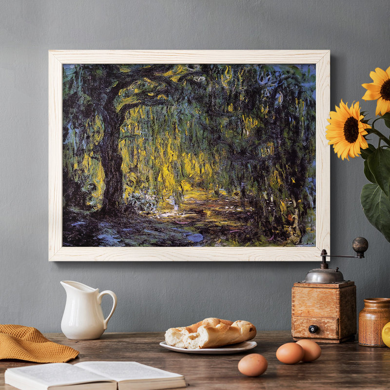 «Weeping Willow 2», encadré sur toile, Blanc, H 18 po x l 26 po x P 1,5 po
