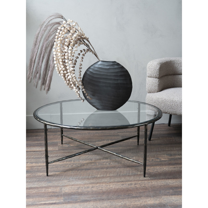 Destri Glass Top End Table