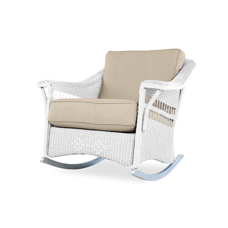 Nantucket Outdoor Rocker Chair, White, Demo Oatmeal