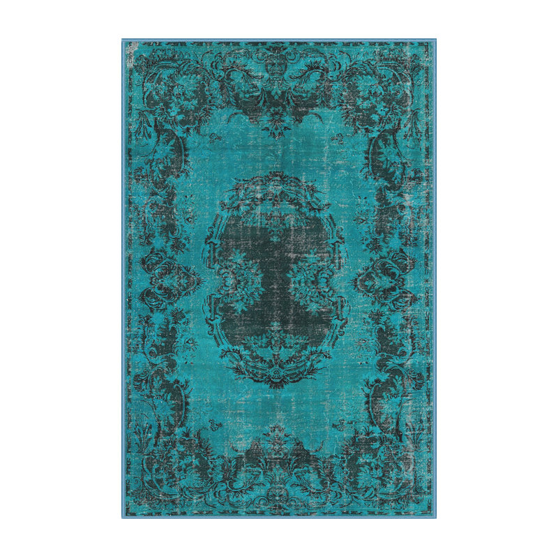 Tapis oriental multicolore tissé à la machine Oriental, Rectangle 2 pi x 4 pi