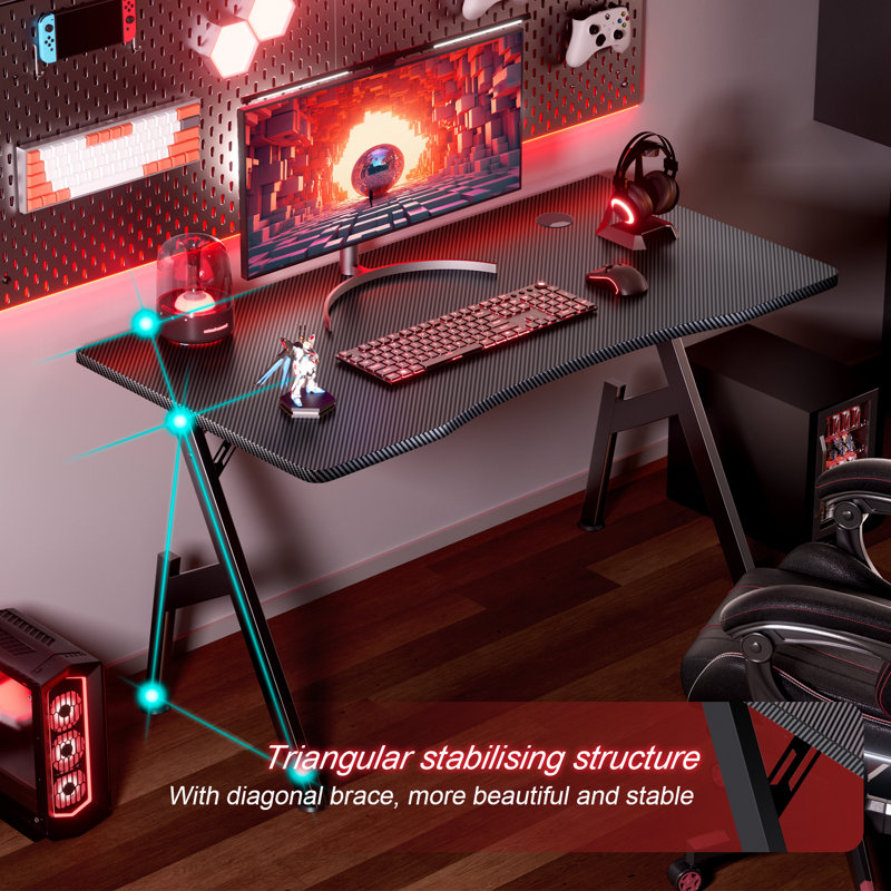 Metal Base Computer Desk, 74cm H x 100cm W x 50cm D