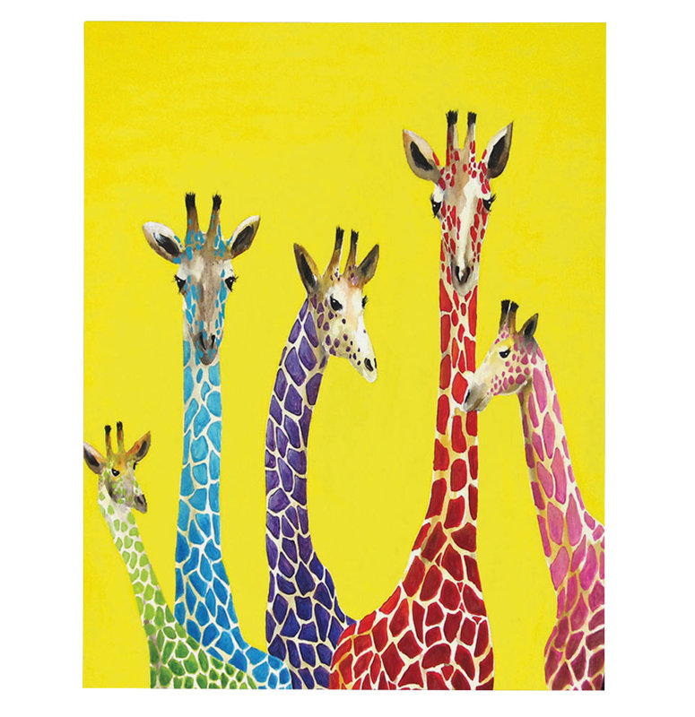«Jellybean Giraffes», impression sur toile, H 30 po x l 24 po
