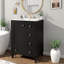de meuble-lavabo et lavabo moderne en bois de 3 pouces avec beaucoup de rangement