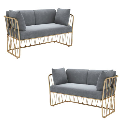 Banc rembourré en mélange de polyester Simple Light Luxury