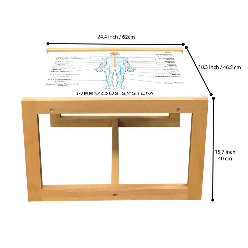 Jacaryous Trestle Coffee Table, 40cm H x 46.5cm W x 62cm D