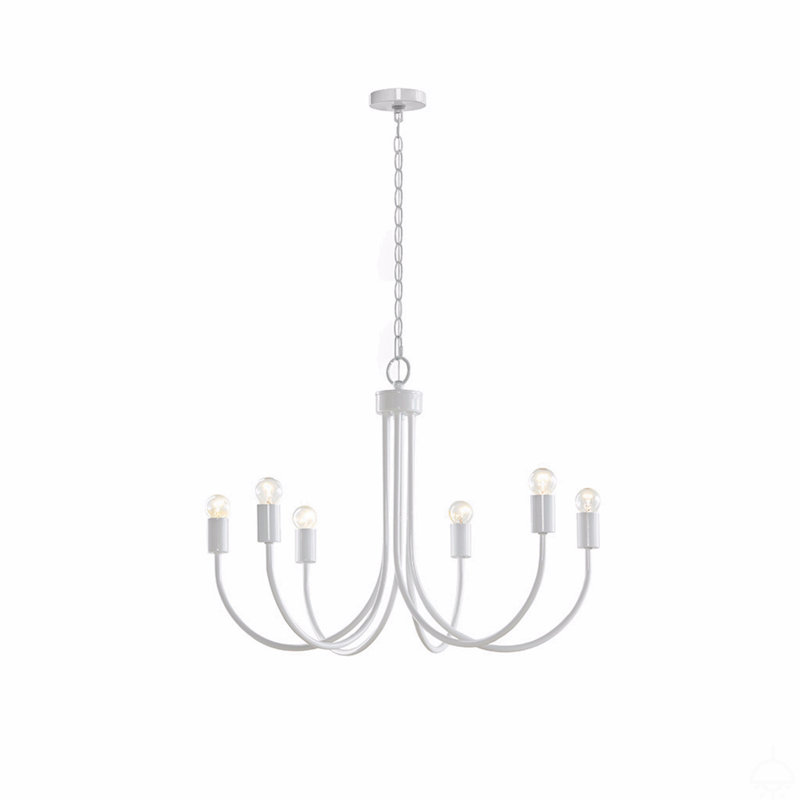 6-Light Metal Chandelier