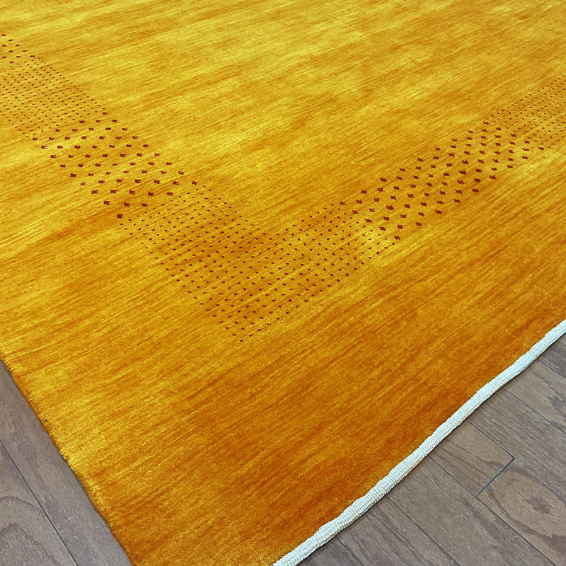 Handmade Modern Gabbeh Wool Rug, Rectangle 8' x 10'