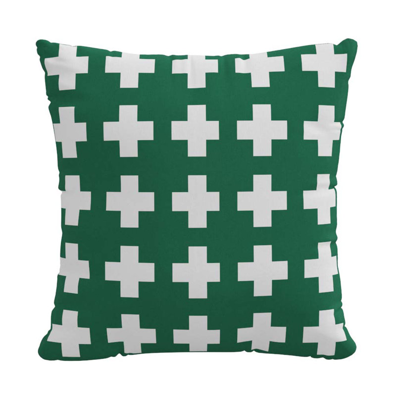 Coussin intérieur / extérieur Dema, 18 po x 18 po, Vert