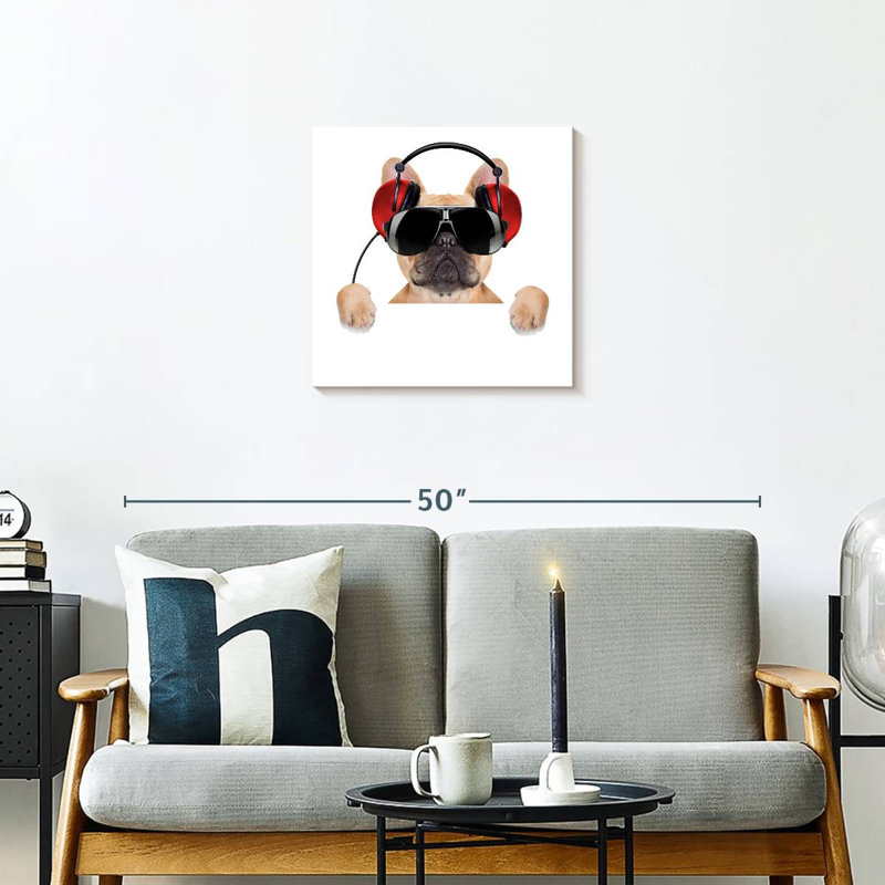 Bouledogue français Bramoph audiophile, H 20 po x l 20 po