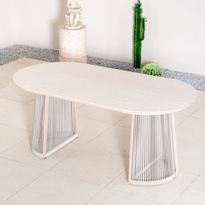 Metal Outdoor Dining Table , 180cm cm W 90cm cm D