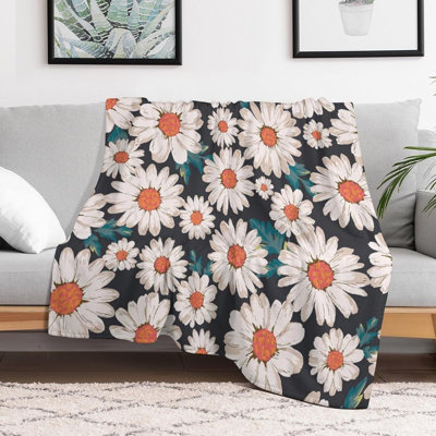 Couverture pastorale florale, motif rustique bohème de tournesol de style rustique et moelleux, doux et confortable, housses de flanelle en peluche pour le salon, la chambre, le canapé, le camping, la maison, le voyage, la tapisserie, 30 x 40 po