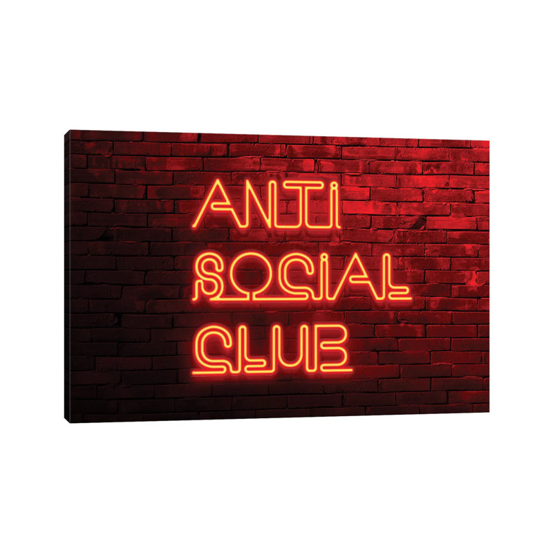 Anti Social Club by Philippe Hugonnard - Wrapped Canvas Print, 66.04 cm H x 45.72 cm W x 1.91 cm D