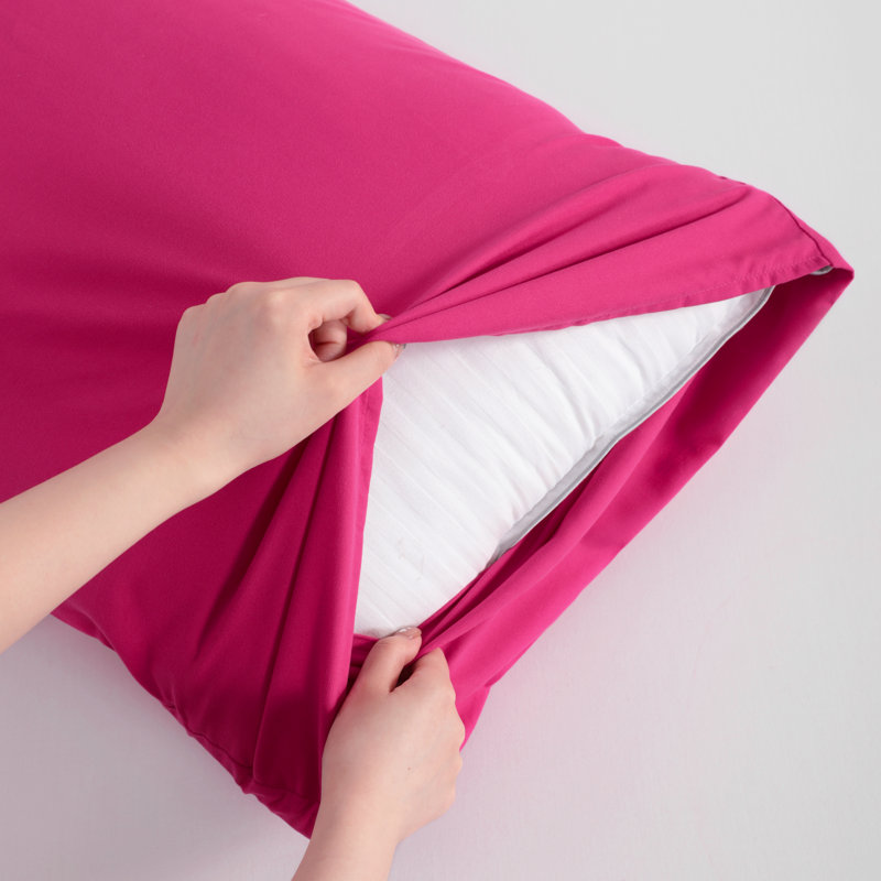 Taie d'oreiller pour le corps en microfibre, ensemble de taies d'oreiller douces avec fermeture portefeuille, 137 cm L × 51 cm H