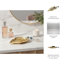 Bol décoratif en feuille avec cristal pour la décoration intérieure - Bol décoratif moderne pour console ou tablette - 2 po, doré et vert
