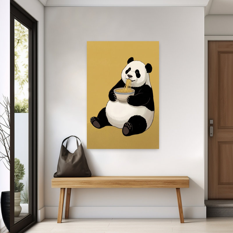 Panda Noodle Delight by Andreas Magnusson - Wrapped Canvas Print, 152.4 cm H x 101.6 cm W