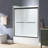 Double Sliding Tub Door 56-60" Width x 60"Height with 1/4"(6mm) Clear Tempered Glass-122721553