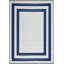 Tapis intérieur / extérieur bleu marine / blanc cassé tissé à la machine Noxen-677596703