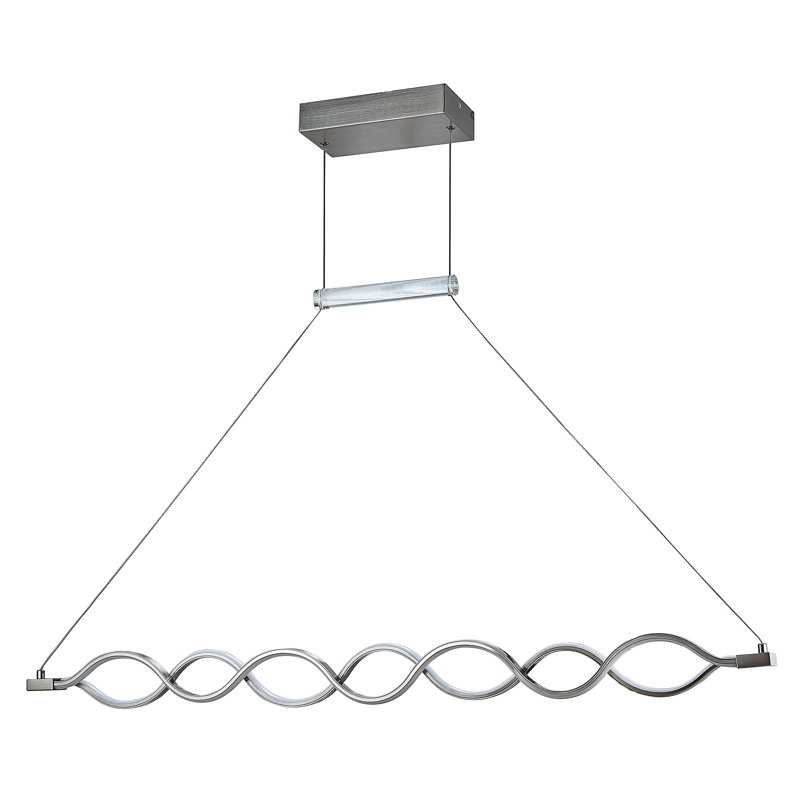 Luminaire suspendu 2 lumières à DEL, forme ondulée