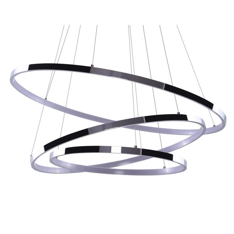 3 - Light LED Cluster Pendant, Chrome